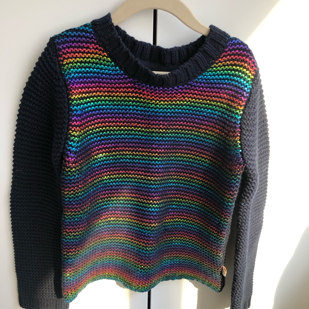 Billieblush kids rainbow sweater size 5